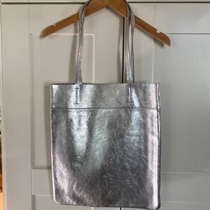 Nwt silver tote   Madewell